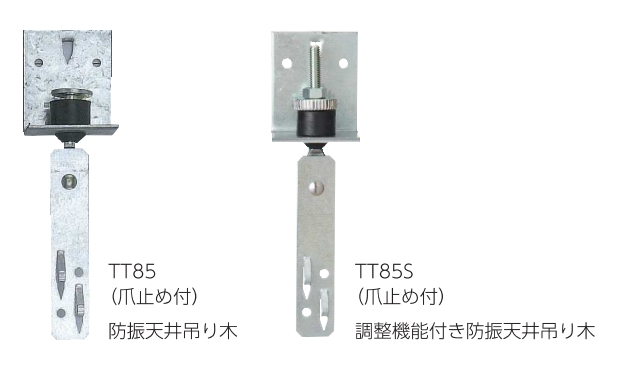 防振天井吊り木 TT85・調整機能付き防振天井吊り木 TT85S カナイ 業務用建材・建築資材の通販サイト【ソニテック】