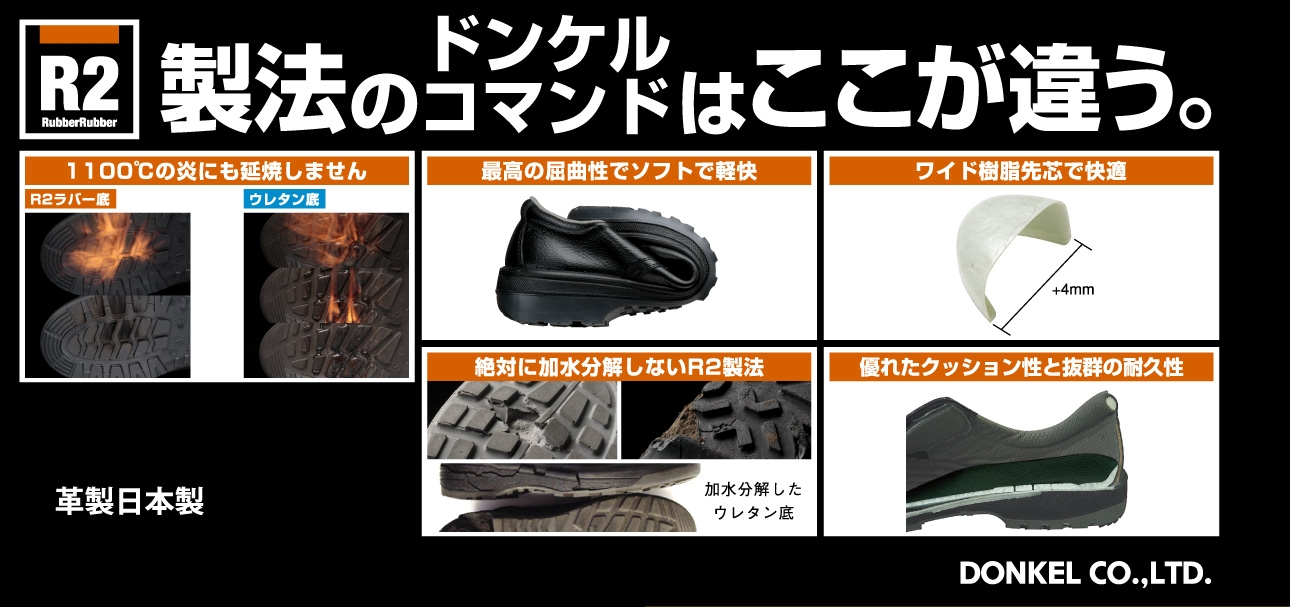 ドンケル安全靴コマンド R2-06 サイズ：23.5cm～30.0cm ドンケル 業務用建材・建築資材の通販サイト【ソニテック】
