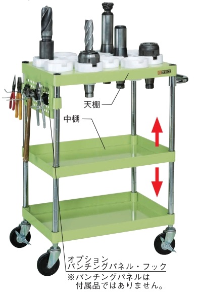 ツーリングワゴン(パールワゴンタイプ・直進安定金具付) CSP-21YNUA/21YNUC/21YNUE サカエグリーン(100φナイロンウレタン車)