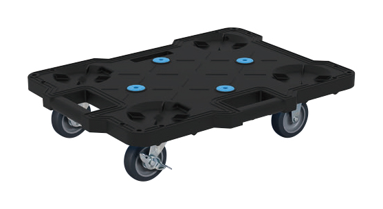 サカエキャリー(エラストマー車75φ:ストッパー付自在2・固定2) SCR-B400EKBKS 5台/10台 ブラック