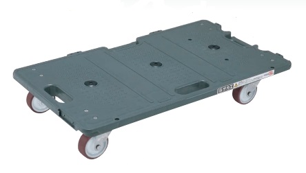 サカエ連結キャリー(ナイロンウレタン車75φ:4輪自在【金具ステンレス】) SCR-700S 4台/8台 ダークグレー