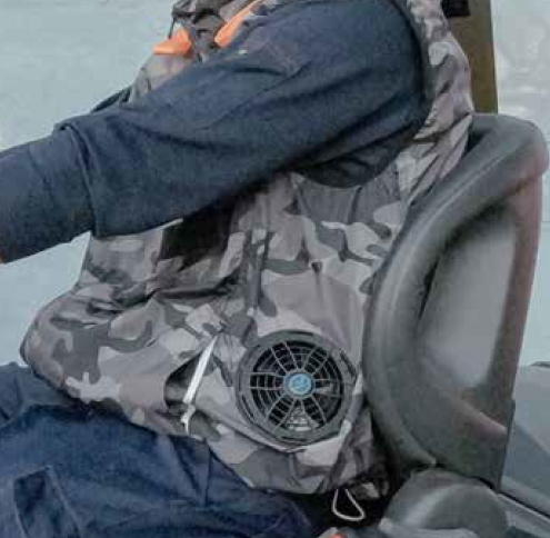 空調ワークウェア ベストタイプ AR4261【ファンサイドタイプ】カモフラブラック