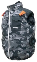 空調ワークウェア ベストタイプ AR4261【ファンサイドタイプ】カモフラブラック