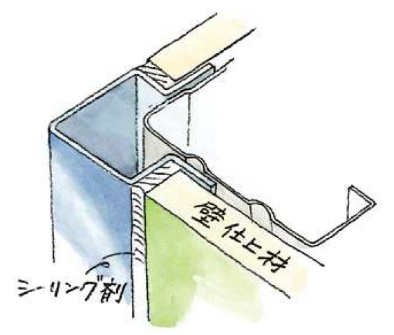 ステンレス製出隅ジョイナー ステン角型出隅615 ヘアーライン/鏡面(＃800) 長さ2.73ｍ