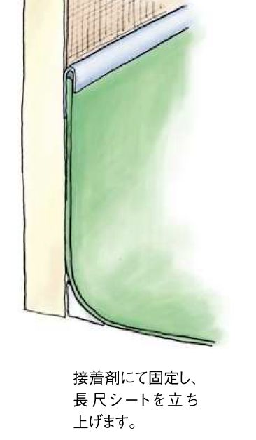 ステンレス製立ち上げ見切 ステンSUB-2.5 ヘアーライン 長さ2ｍ