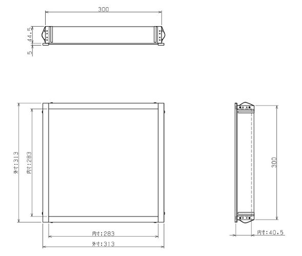 PaReno スマートニッチ NR-303005-WT 高さ313×幅313×奥行49.5mm
