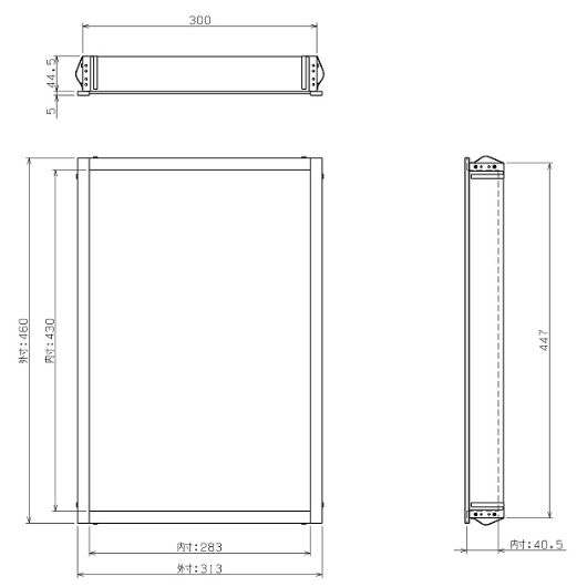 PaReno スマートニッチ NR-304505-WT 高さ460×幅313×奥行49.5mm