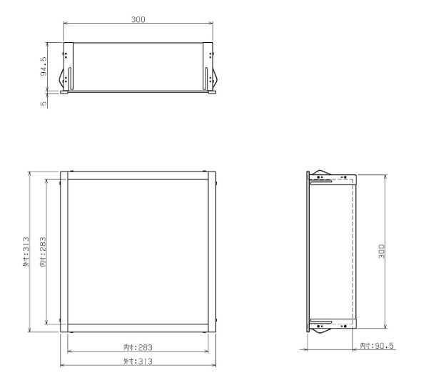 PaReno スマートニッチ NR-303010-WT 高さ313×幅313×奥行99.5mm