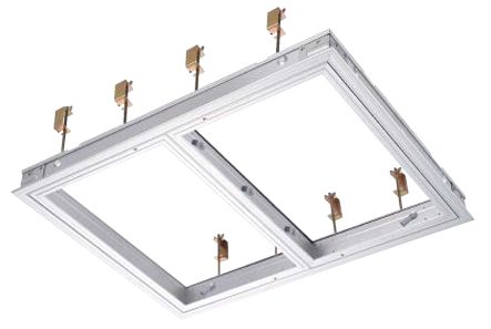 天井点検口シーリングハッチ デラックスタイプ CDZA型 CDZ90A(観音開き) シルバー