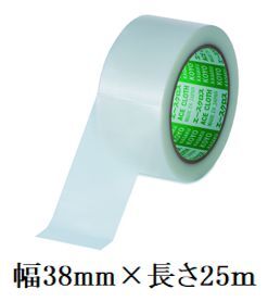 建築・塗装養生用テープ エースクロスαYCL（クリア）幅38mm×長さ25m《36巻/ケース》